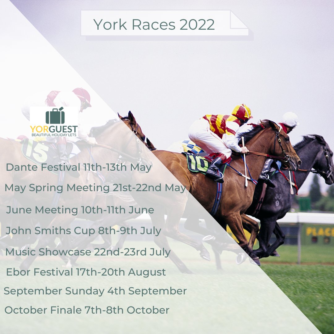 Who's ready?? 🏇

York Races 2022 dates!

We have some fantastic properties situated ideally for the Racecourse, so save yourself a journey and make yourself at home 🏡

#yorkraces