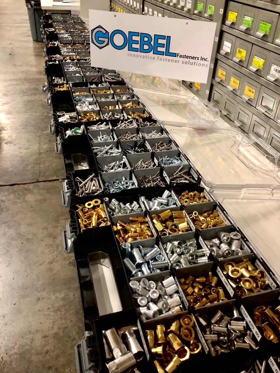 GoebelFasteners's tweet photo. Our reps have dedicated "sales kits" to take in the field for customer visits that highlight an assortment of our #blindfastening products! Reach out to your local #manufacturerrep to get a first hand look at these #kits!
#GOGoebel #QualityTheFirstTime #TheLeadingRivetSource https://t.co/YKMkS2wbmF