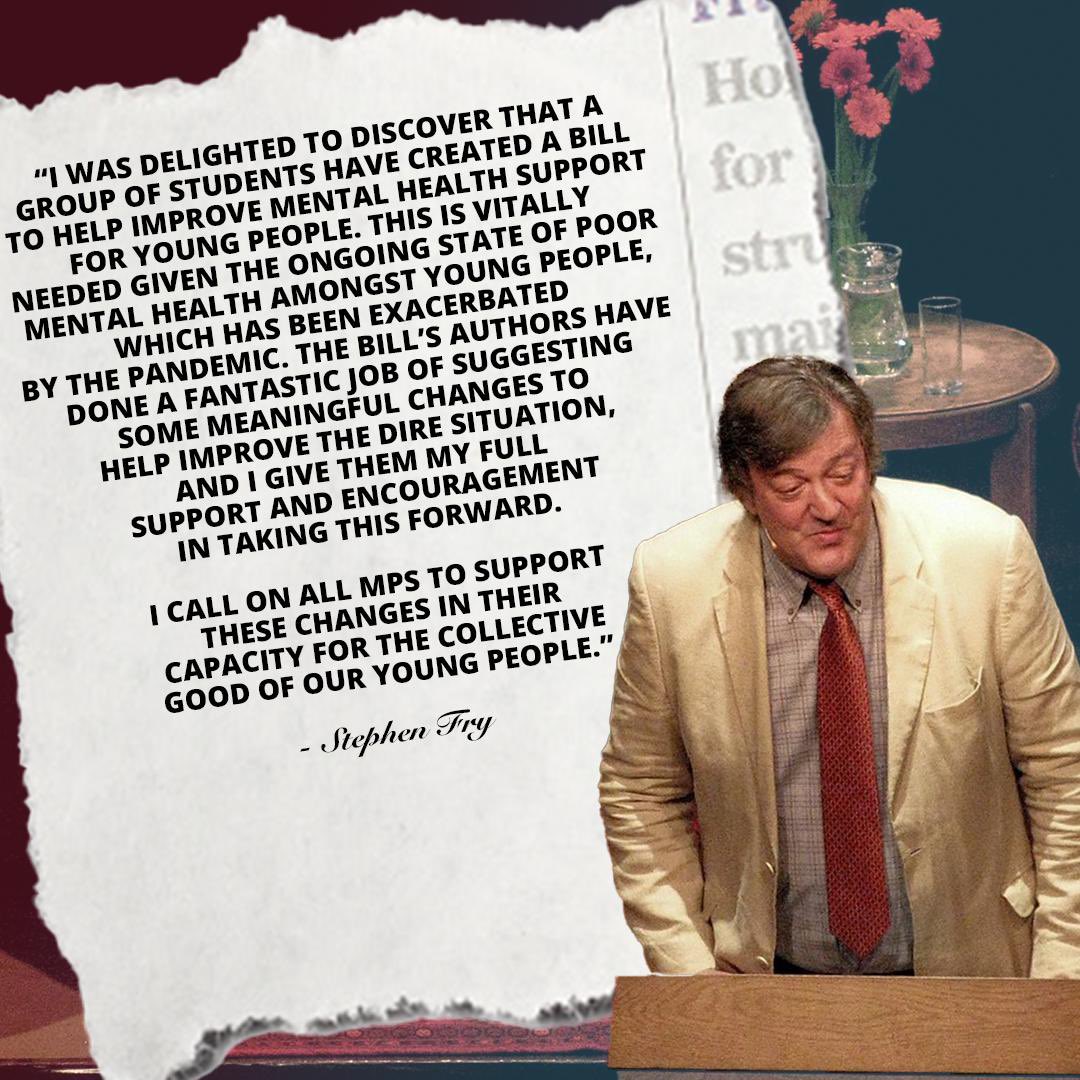 fleurmeston's tweet image. @stephenfry speaking on our work at @constudentunion