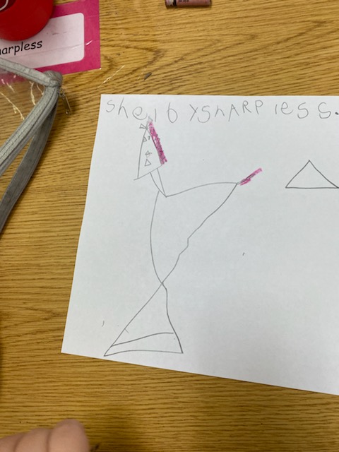 <a href="/IC_Kirkpatrick/">Della Kirkpatrick</a> <a href="/MrsJTukes/">Jennifer Tukes</a> Mrs. Lane's kindergarten class worked hard on the EnVision Pick a Project:  What can you draw using only triangles? #envisionpickaproject #ncts #ncssbethebest