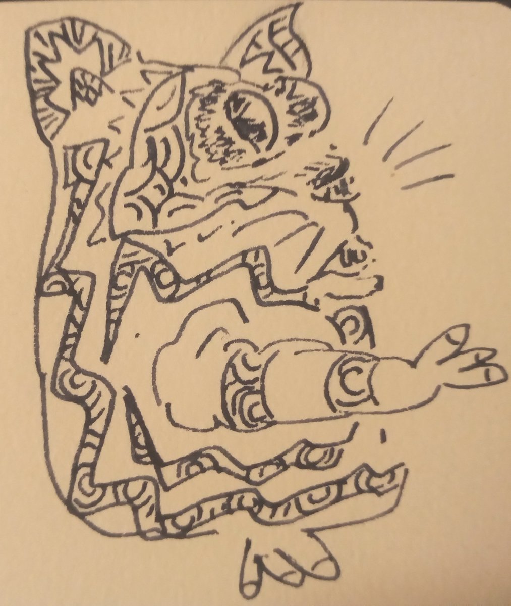 ZadenZane's tweet photo. ๐๏ธ็พ่ก็ฝๅฎณ๐๏ธ
#ART DISASTER! #Irongallink on #cartridgepaper. It started out as an attempted hamster #sketch. Then that went wrong & I thought it resembled a barrel-eye fish from the hadal zone. Then for some reason I thought a 3-fingered hand might be an improvement but it's NOT! https://t.co/WDiDGmUHGl
