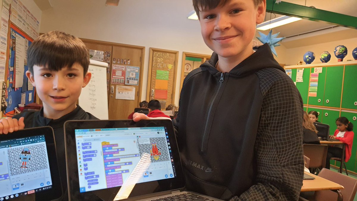 CCJacademy's tweet image. Our Year 6 pupils loved starting to design their own computer games with @GoogleForEdu’s amazing #CSFirst @scratch programme. Watch this space! #codewithgoogle. @LEOcomputing