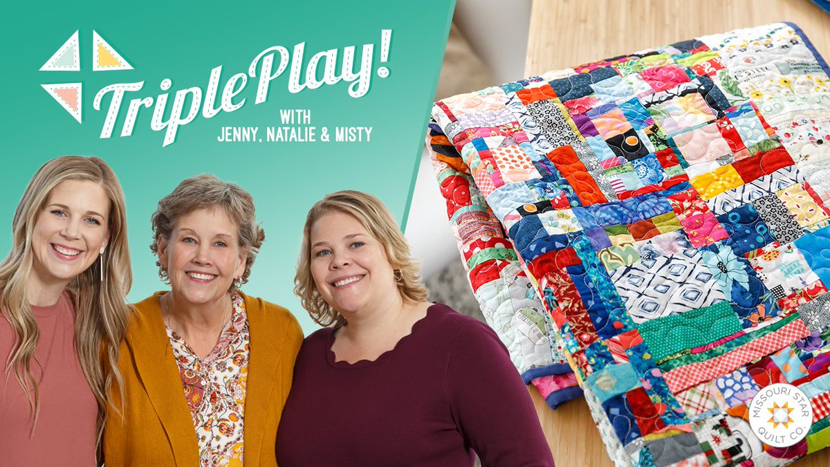 Gather your scraps, we’re making crumb quilts! This episode of Triple Play is the perfect companion to that pile of scraps you can’t part with. Follow along as Jenny, Natalie and Misty create something beautiful with small pieces! Watch the tutorial now: https://t.co/VMakHgK9tb https://t.co/R6BOFANTTd