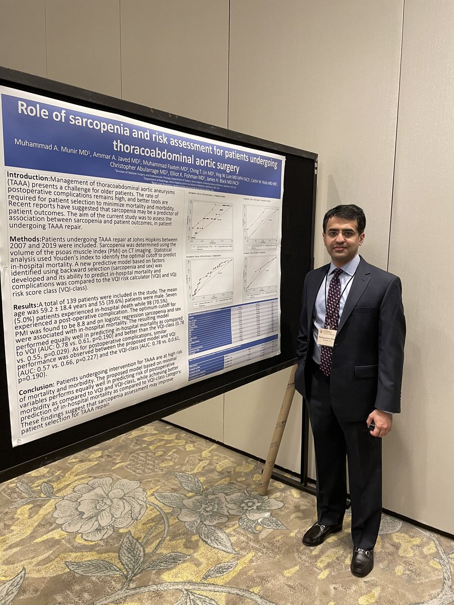 Our PGY-1 <a href="/asadmunir52/">Muhammad Asad Munir</a> at #SAVS22 <a href="/SouthernVasc/">The Southern Association for Vascular Surgery</a>