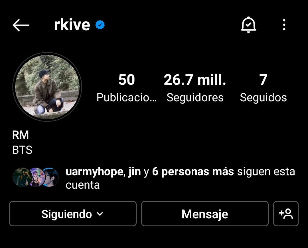 btsargento's tweet photo. — #RM | rkive, actualizó su foto de perfil en Instagram 💜. @BTS_twt https://t.co/5wQPTXyS1c