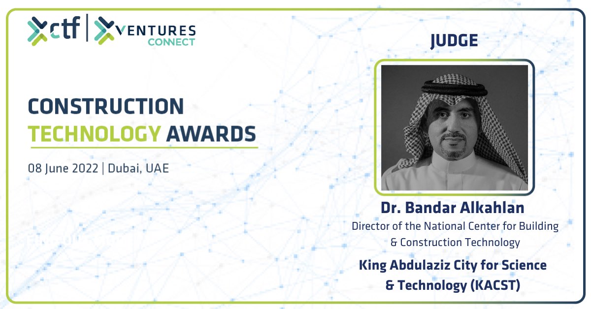 BandarAlkahlan's tweet photo. I am pleased to be judging the Construction Technology Awards, part of the 5th Construction Technology Festival, hosted by @venturesconnec1, 08 June 2022 in Dubai.
 
Find out more at https://t.co/1RuA3ThfW3
 
#ConstructionTechnologyAwards #CTFUAE @venturesme @venturesonsite https://t.co/exKeecvmm6