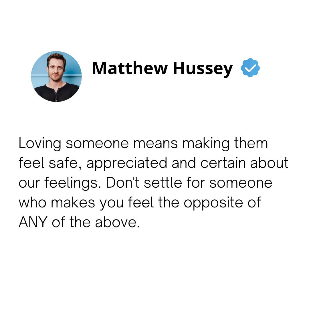 matthewhussey's tweet photo. Your partner's actions shouldn't leave you feeling anxious or unsure of the relationship. Yes, it's our responsibility to be enough on our own. But a relationship is a partnership, and when we enter one, we become responsible for making each other feel safe and valued. https://t.co/vmybHdODmv