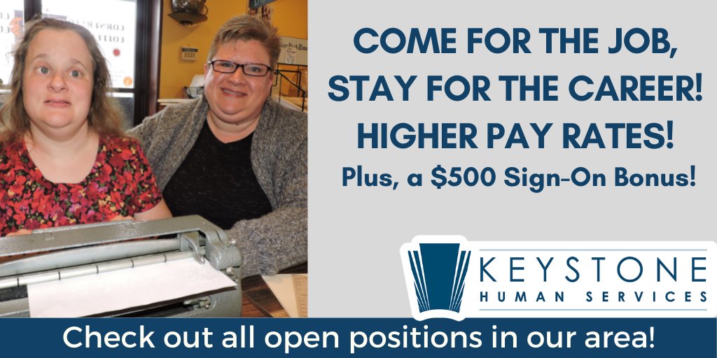 KeystoneAutism's tweet image. Now hiring for Community Support Professional (Direct Support) positions within our Autism Services. Full Time and Part Time availability for evening, overnight, and weekend shifts. We have openings in Home &amp;amp; Community and Residential programs.
…nehumanservices.wd5.myworkdayjobs.com/KHS_Careers/0/…