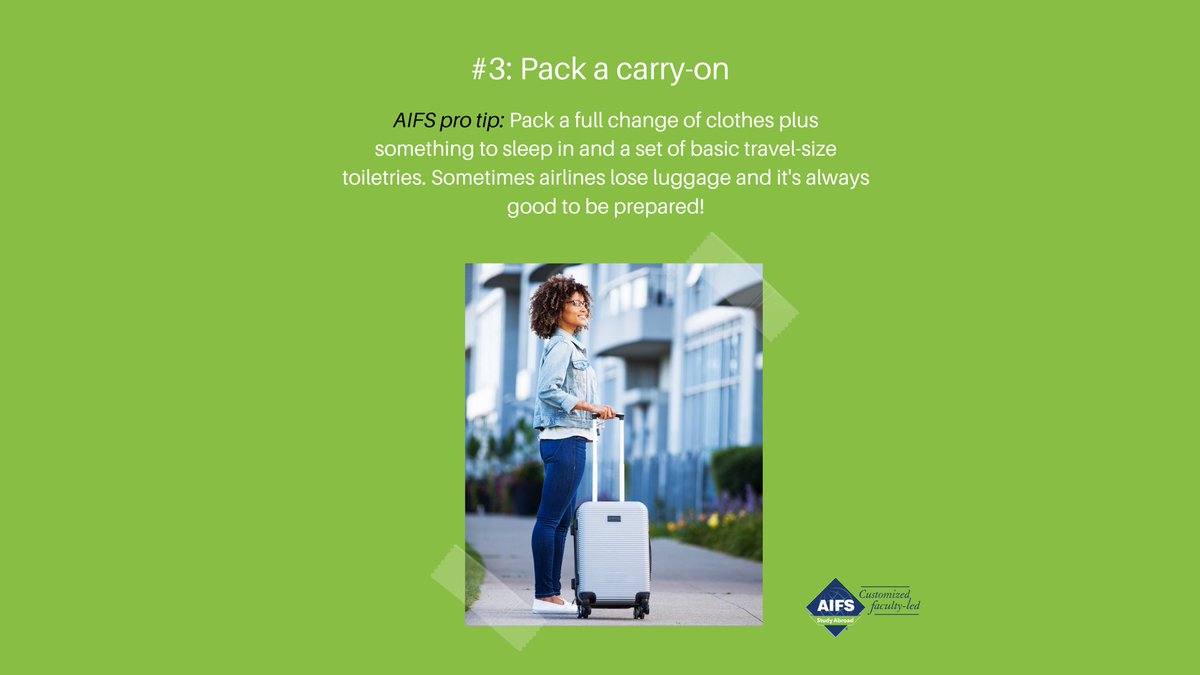 Some staff pro tips for packing for our faculty and staff preparing to depart soon for their AIFS Customized program. Safe travels and we’ll see you on location! #customizedfacultyled #aifscustomized #studyabroad