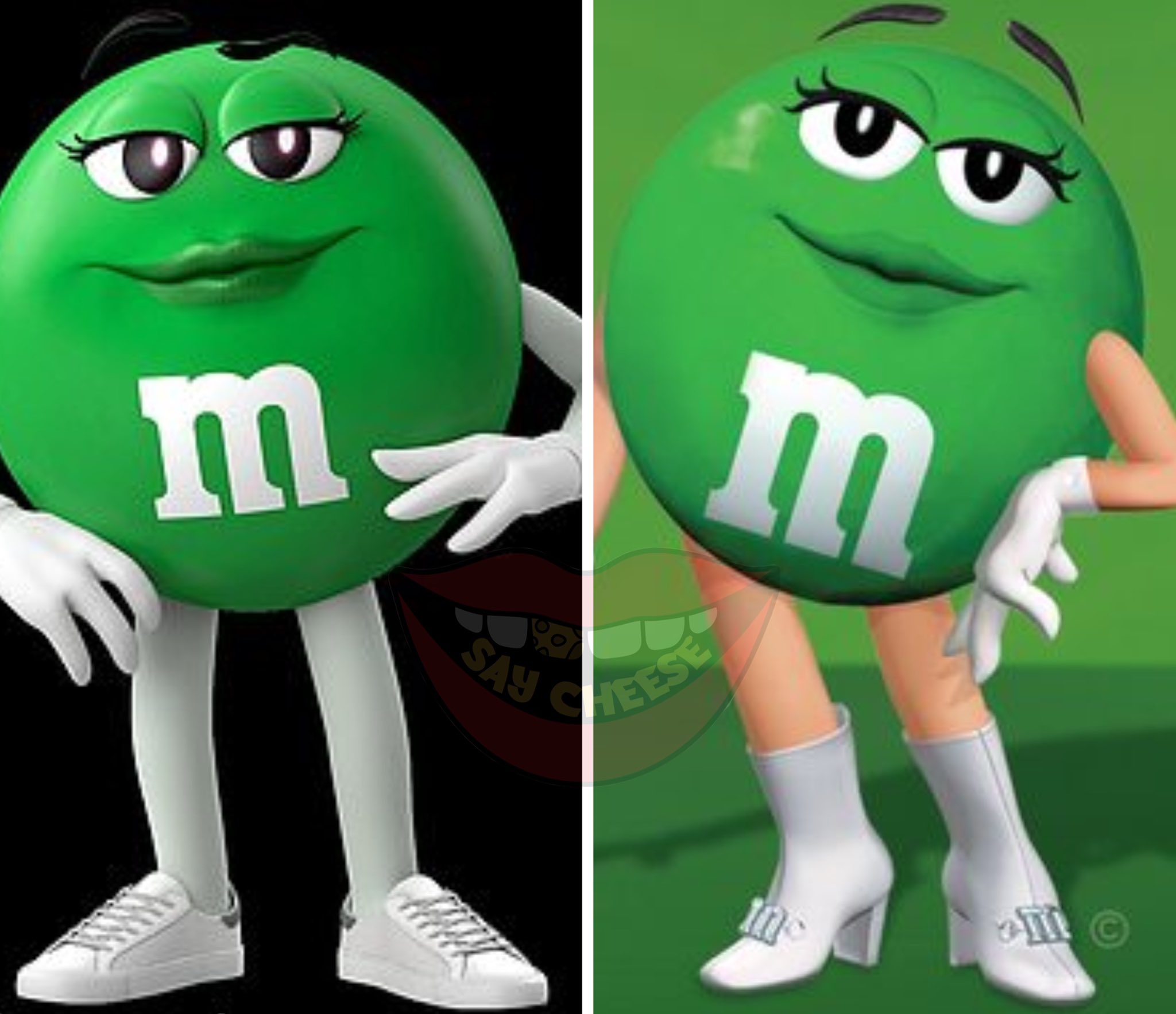 character white m&m