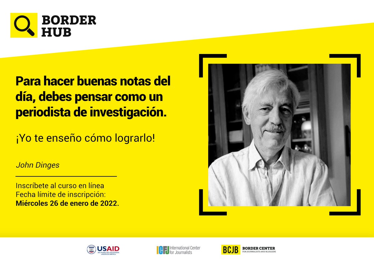 latinointx's tweet photo. He convivido con @jdinges en varios cursos sobre periodismo de investigación en Panamá, Ciudad de México, Tuxtla Gutiérrez y creo que es una gran oportunidad para periodistas de la #frontera tenerlo como instructor. Los invito a participar. https://t.co/hTHuWjms3g @Border_Hub https://t.co/sJtrgaiFLJ