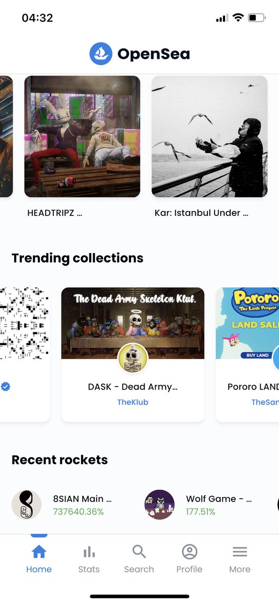 Trending on OpenSea, join the Klub as soon as you can. 💀