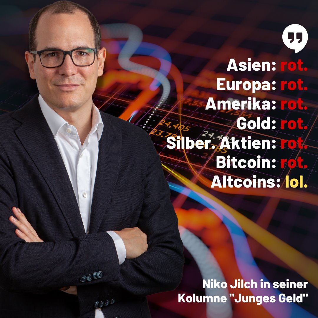 derbrutkasten's tweet photo. Da ist er, der Crash. Es ist zwar bei Weitem noch nicht so schlimm wie anno dazumal im März 2020 als dieses Virus-Ding zum ersten mal die Märkte erschütterte. Aber es ist schlimm. Die aktuelle Kolumne von Geldexperte @NikoJilch. https://t.co/zeHqmnXER4