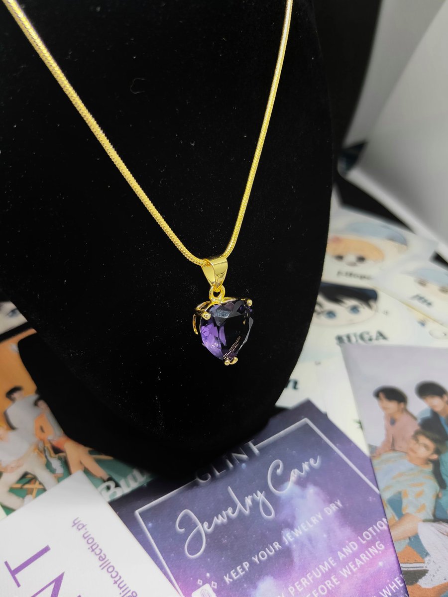glintph's tweet photo. 💜BTS INSPIRED NECKLACE COLLECTION

📦Box
🖼️Photocard
🧒Chibi stickers
🎫Jewelry care card
🎟️Brand card
✨Special freebie

Our necklaces are definitely a good quality. 18" length gold plated stainless steel material. 
Perfect for birthday gift!✨
Drop us a dm to purchase🖤 https://t.co/BX7X5EEUqr