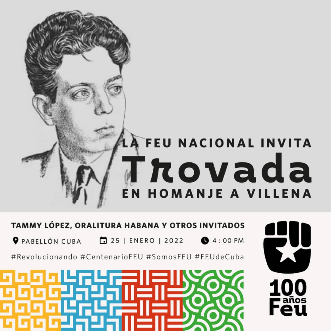 🙌 La <a href="/FeuCuba/">FEU de Cuba</a> te invita a la Trovada en homenaje a Villena. ¿Dónde? ⤵👇