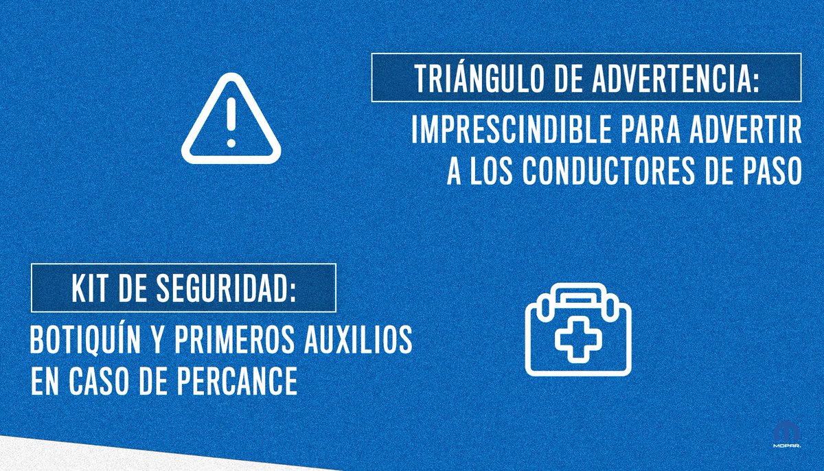 MoparMexico's tweet photo. Un Mopero experimentado siempre está listo para cualquier imprevisto.
Checa estos #TipsMopar de seguridad.💡✔️ https://t.co/hXh8MijvlQ