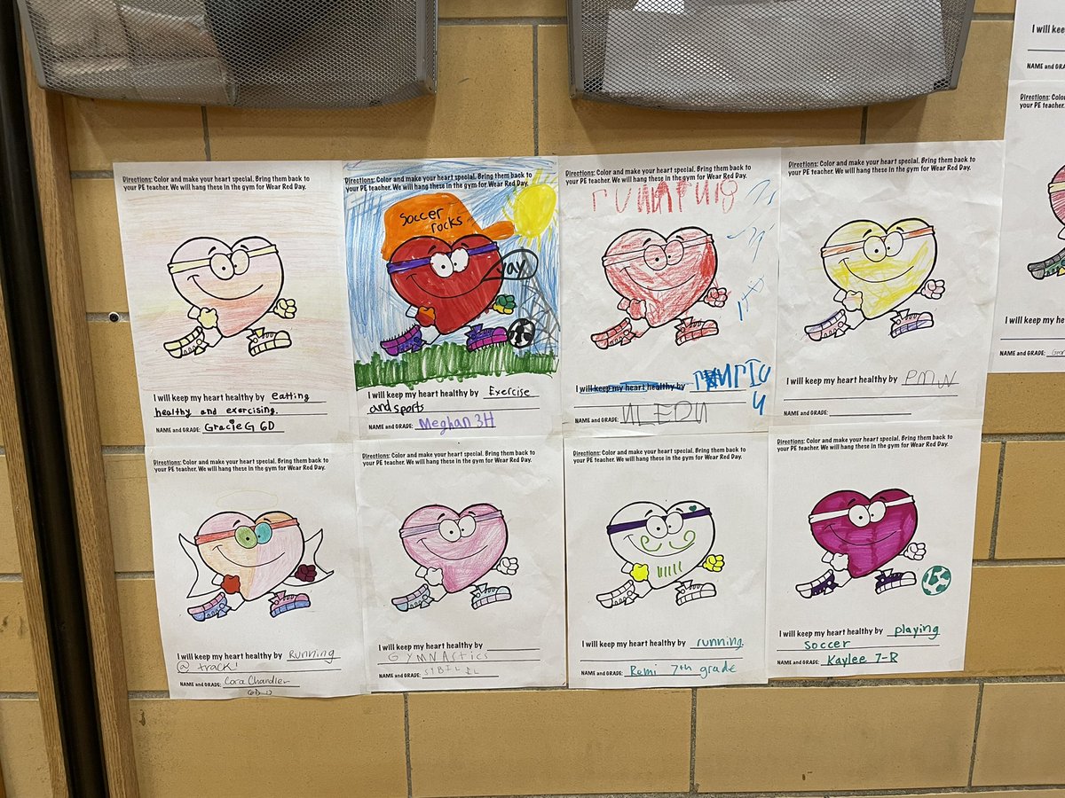 King_PhysEd's tweet photo. Baker School is getting ready for National Wear Red Day and Heart Health Awareness Month.
We are trying to fill this wall full of promises to keep our hearts healthy!
📌 Friday, Feb. 4th is National Wear Red Day
#WearRedAndGive
#WearRedForWomen
@AmericanHeartMA 
@American_Heart https://t.co/yqZEOPNzZf