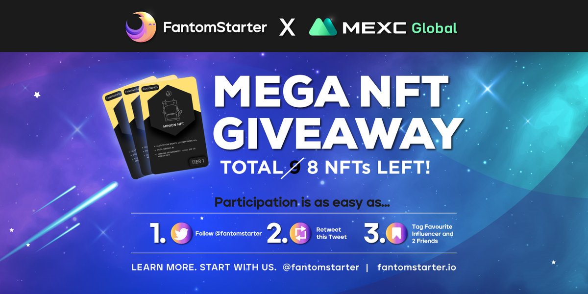 $FS Minion Key MEGA GIVEAWAY with @MEXC_Global 🥳 

📈Buy more $FS on MEXC here: mexc.com/exchange/FS_US… 

Congrats <a href="/PhamNghiep10/">Pham .ink ⌘ π² 🍚 base.eth (❖,❖)</a>! 

🎁 Follow <a href="/fantomstarter/">FS (Prev. FantomStarter)</a>, tag your fav influencer + 2 friends to win 6 months of allocations to promising projects on #Fantom with $FS Key Minion.