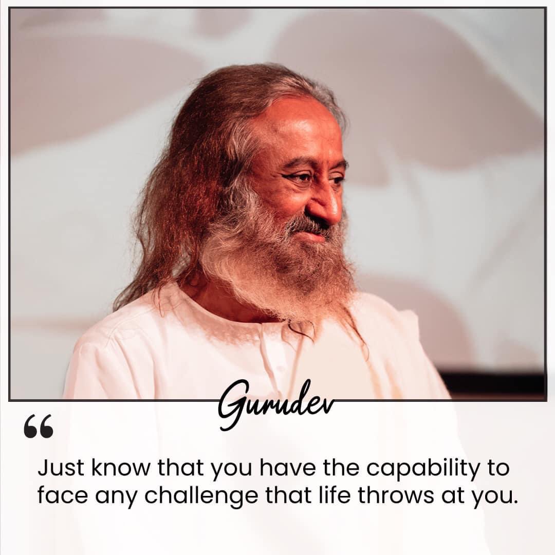 Rishiji's tweet photo. “Just know that you have the capability to face any challenge that life throws at you.”
- Gurudev @SriSri https://t.co/emWo1Ph1wO