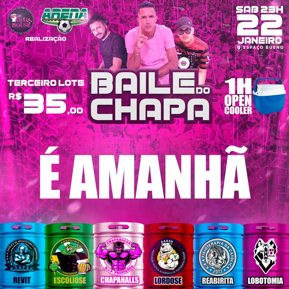 BarChapaHouse's tweet photo. ‼️ É AMANHÃ ‼️ 
Últimos ingressos disponíveis, garanta já o seu com frete grátis 😜🚀 https://t.co/Cukq61W46n
