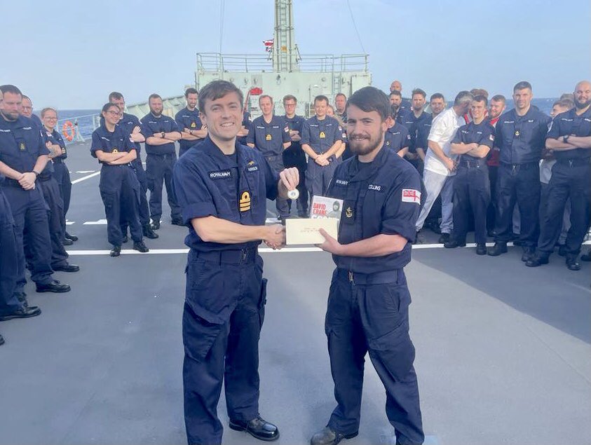 At the conclusion of another busy patrol, it’s time to recognise the outstanding work that made it such a success.

These two sailors have worked tirelessly and produced excellent results. They thoroughly deserve their ‘Sailors of the Patrol’ awards.👇

#GreatScott #GreatSailors
