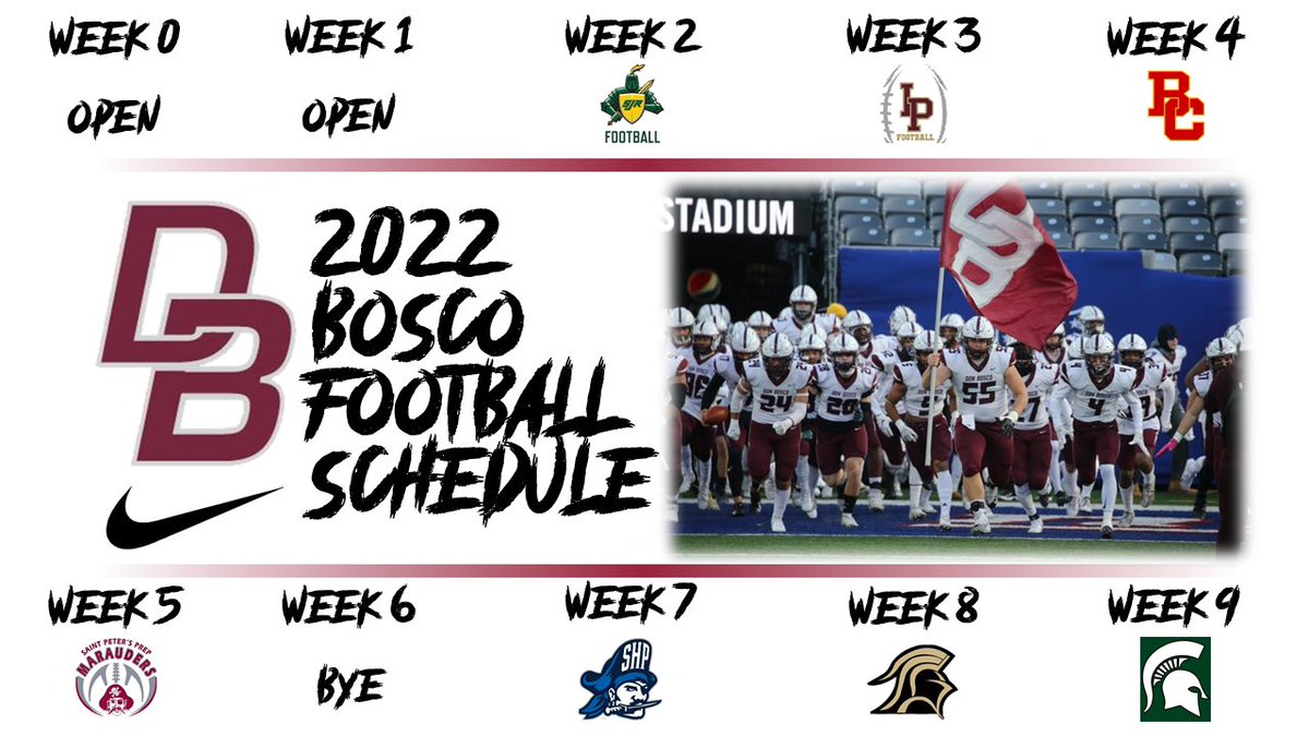 2022 Bosco Football Schedule