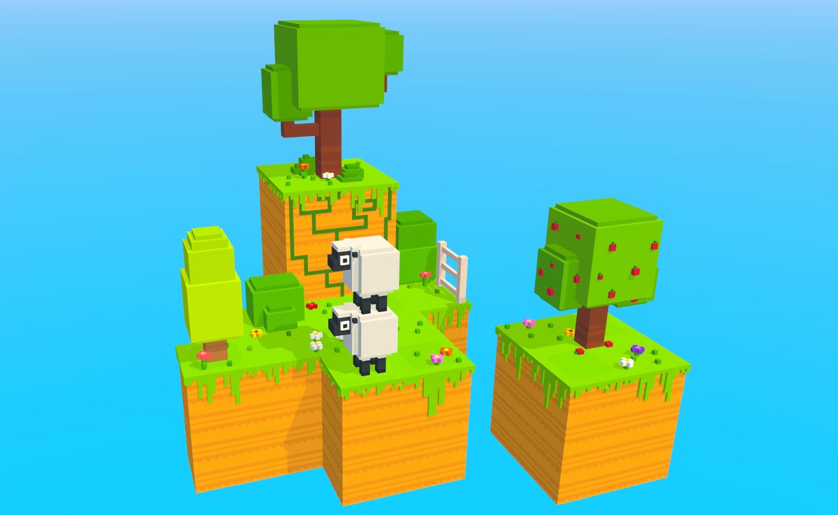 bedbedgames's tweet photo. We are now 100% focused on working in our new puzzle game thanks to @games_astra!

Here's how it's looking! 🐑🐏

#voxelart #magicavoxel #gamedev 🛏️🛏️ https://t.co/w8AflmVH79