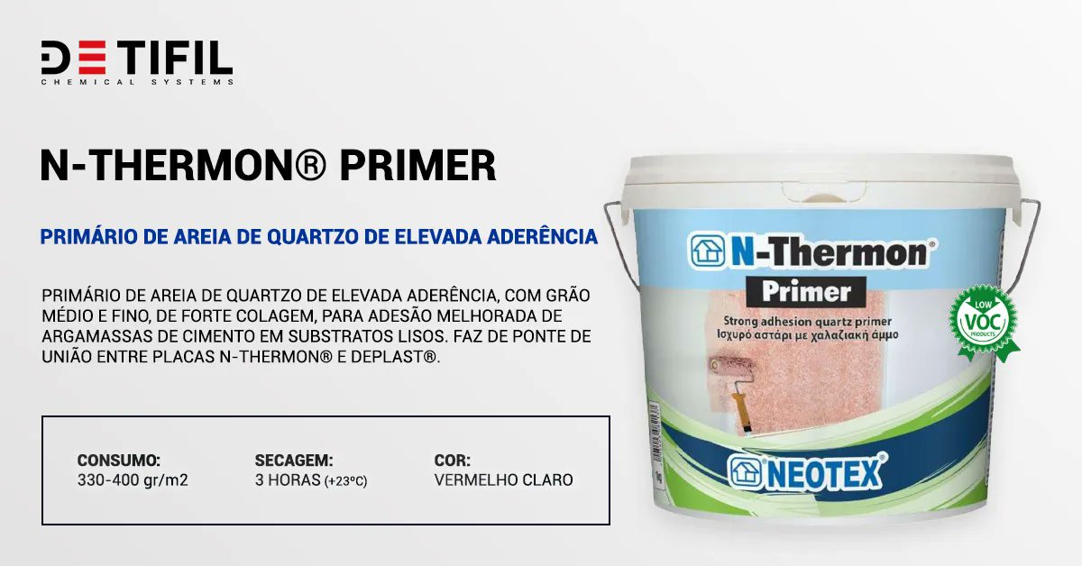 Neotex_pt's tweet photo. 🏠 Para complementar o sistema N-Thermon, conheça também 𝗡-𝗧𝗵𝗲𝗿𝗺𝗼𝗻® 𝗣𝗿𝗶𝗺𝗲𝗿
ℹ Primário de areia de quartzo, grão médio e fino, de forte colagem.

✅ Ideal para melhoria e adesão de argamassas de cimento. https://t.co/iY2Hbf2LD1