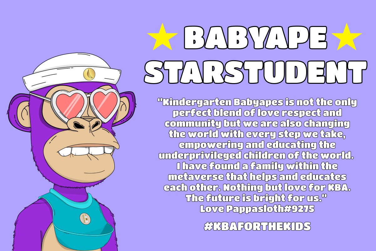 This week we picked @_John_Walton_ 🥳🐵- here are his own words about KBA! Each week a KBA member gets handpicked and selected as the student of the week

The requirements for this? Be the friend, the brother, or sister that many of us need sometimes!
#KBAFORTHEKIDS #NFTCommunity