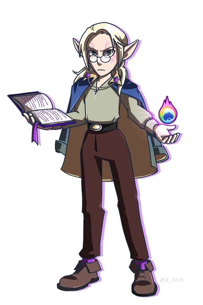 je_alter's tweet photo. Elf cleric/sorcerer/nerd from our Friday dnd game https://t.co/dHgpmbVsRa