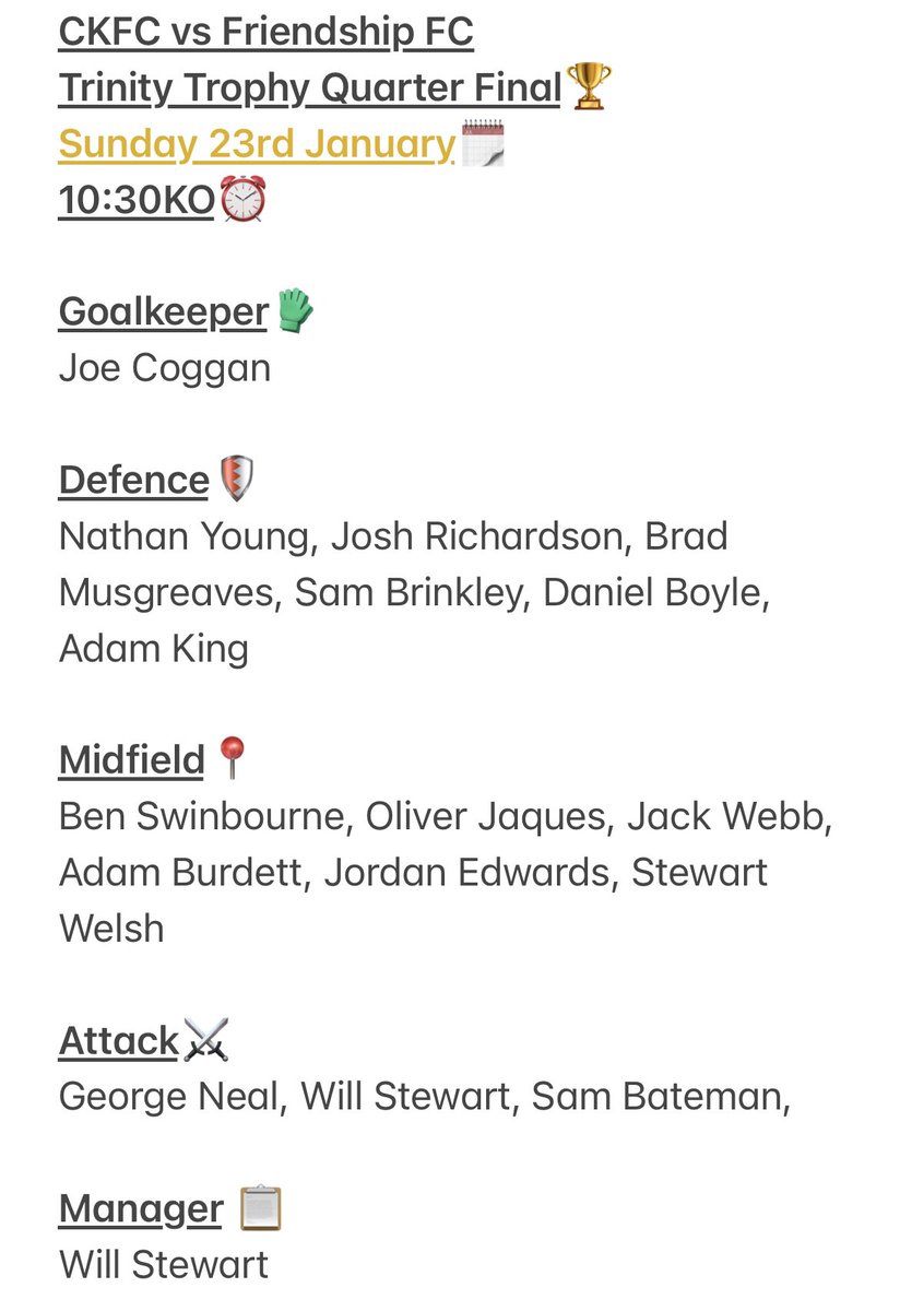 Crosskeys_FC's tweet image. 🚨Comunicado Oficial anuncio de escuadrón🚨

El capitano Coggan in net due to Fuller 🍼ing it and backup OB busy making tiktoks with his bird again. Club Sheriff DPB back as well as Richo following his “chest infection” recovery. Gaffa &amp;amp; bagsman Will Stewart also returns.

#UTFCK