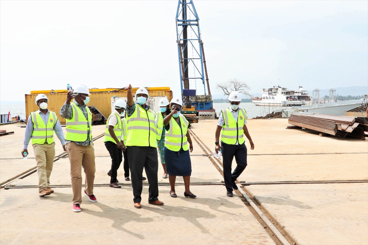 KenyaShipyards's tweet photo. Economic Planning Secretary Katherine Muoki of @KeTreasury today 21 Jan 22 paid a courtesy visit to KSL Kisumu Shipyard. The Deputy MD Col Muthungu gave a guided tour and at the end of it, the guest was elated on the progress of construction of Mv Uhuru II wagon ferry. https://t.co/ihV9bsdEZe