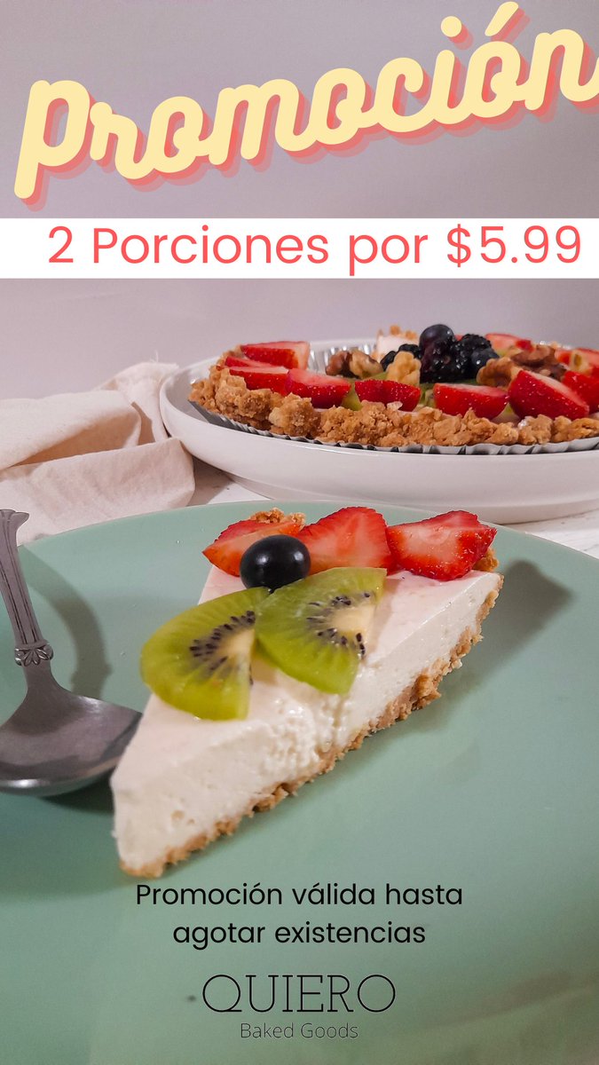 QuieroBakedGood's tweet photo. Un postre es perfecto para terminar la semana😊 Aprovecha la promoción de nuestra espectacular tarta de yogur https://t.co/9JEaYqEZvN