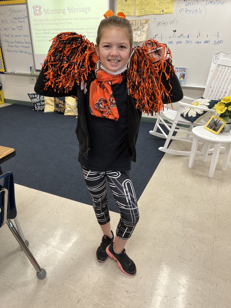 thackerteaches's tweet image. Who Dey! A sea of black and orange at ME as we cheer on our Cincinnati Bengals!
#KindnessStartswithMe #letsgoBengals