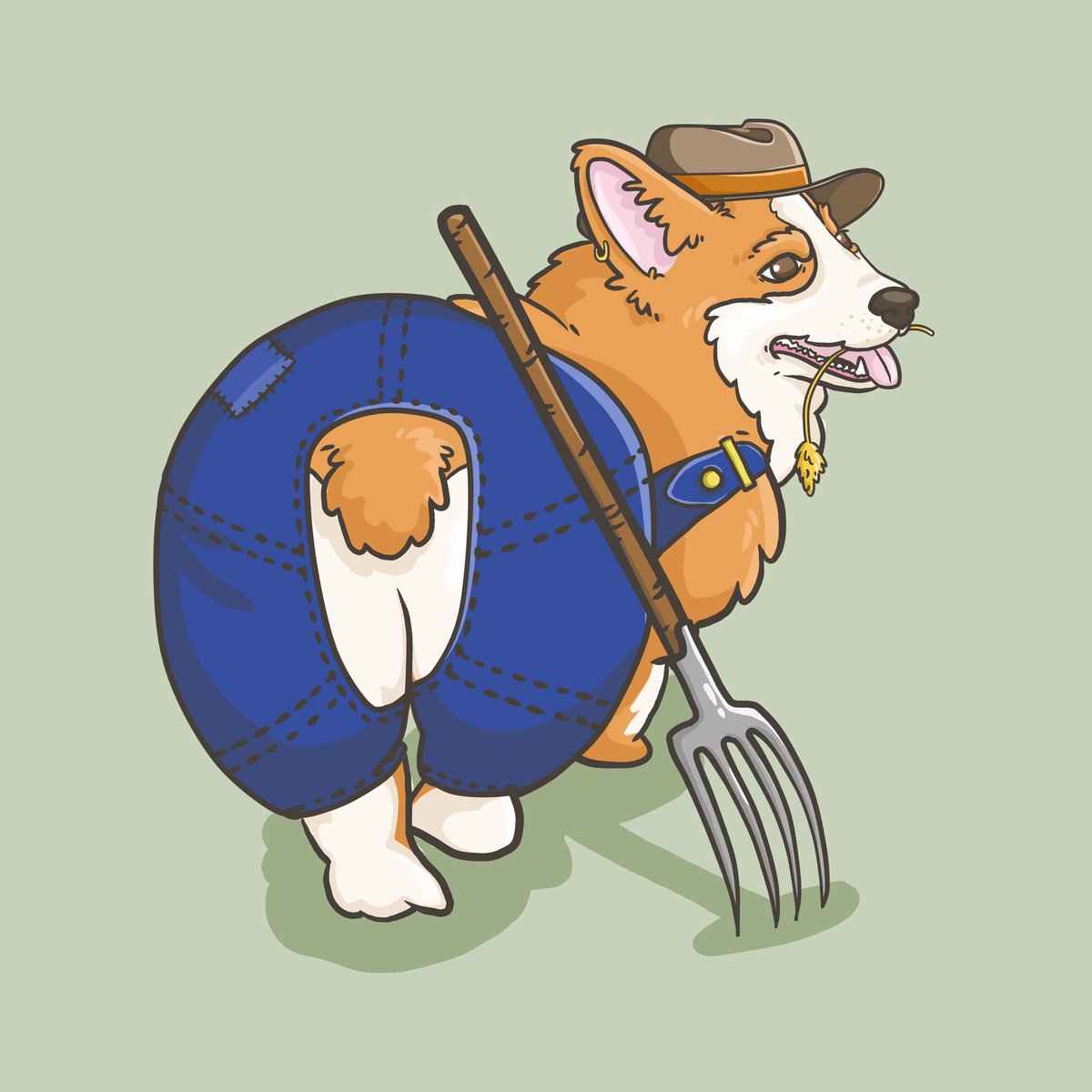 corgiverse_nft's tweet photo. Farmer Corgi #083 works hard in the fields every day so his puppers can have natural food! 👨‍🌾

Out on OpenSea now! 🚨

#nft #farmer #corgi #dog #dogs #nftdog #nftdogs #NFTs #NFTartist #NFTCommunity https://t.co/bnYfMAarBt