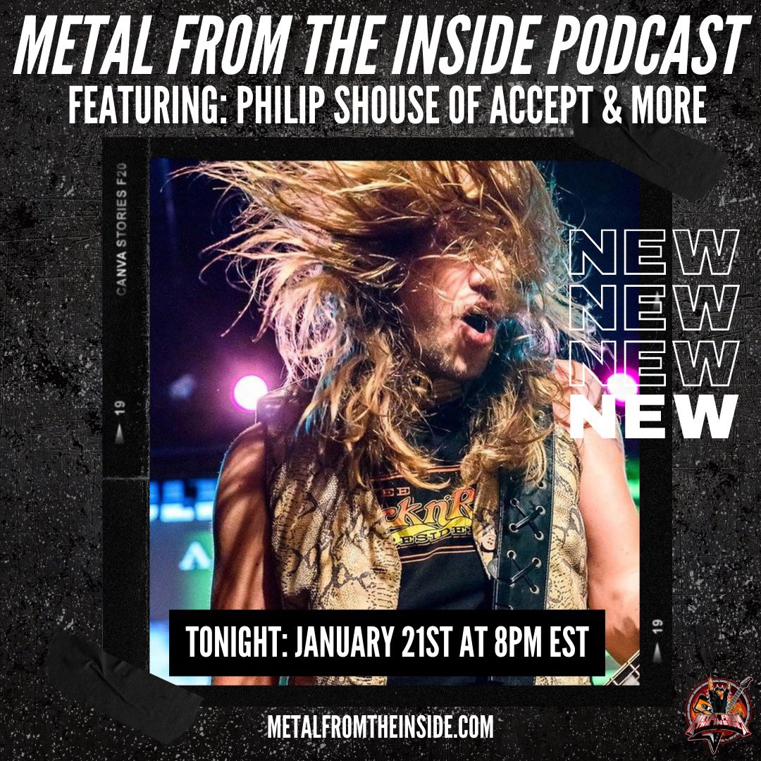 TONIGHT AT 8PM EST! Watch <a href="/STaylorOfficial/">Sydney Taylor</a>’s conversation with <a href="/TheePhilShouse/">Philip Shouse</a>; guitarist for <a href="/accepttheband/">Accept</a>, <a href="/genesimmons/">Gene Simmons</a>, and bassist for <a href="/ace_frehley/">Ace Frehley</a>! 💥

Set a reminder and subscribe to Metal From The Inside’s YouTube channel here: youtube.com/metalfromthein…