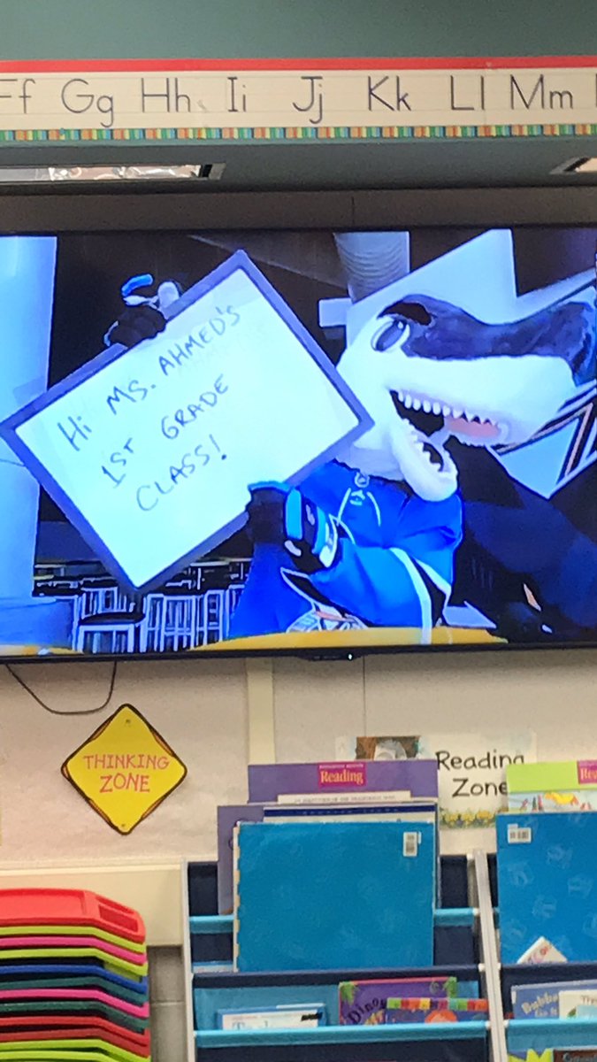 Marwa Ahmed (@marwaah87323355) on Twitter photo I am so proud of my students for winning the Top Reader Classroom with the most books read in First grade! We had a special visit from Sharkie to congratulate us today!
Go first grade readers! #readingiscool #SJSharks <a href="/MarwaAh87323355/">Marwa Ahmed</a> <a href="/NoddinElem/">Noddin Elementary</a> <a href="/NoddinHSC/">Noddin HSC</a> <a href="/usdlearns/">USDLearns</a> I am so proud of my students for winning the Top Reader Classroom with the most books read in First grade! We had a special visit from Sharkie to congratulate us today!
Go first grade readers! #readingiscool #SJSharks <a href="/MarwaAh87323355/">Marwa Ahmed</a> <a href="/NoddinElem/">Noddin Elementary</a> <a href="/NoddinHSC/">Noddin HSC</a> <a href="/usdlearns/">USDLearns</a>