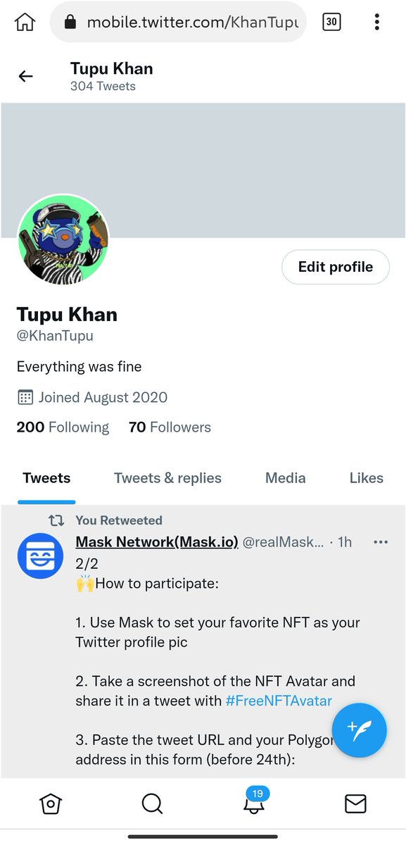 KhanTupu's tweet photo. #FreeNFTAvatar https://t.co/hIhMJarcJs