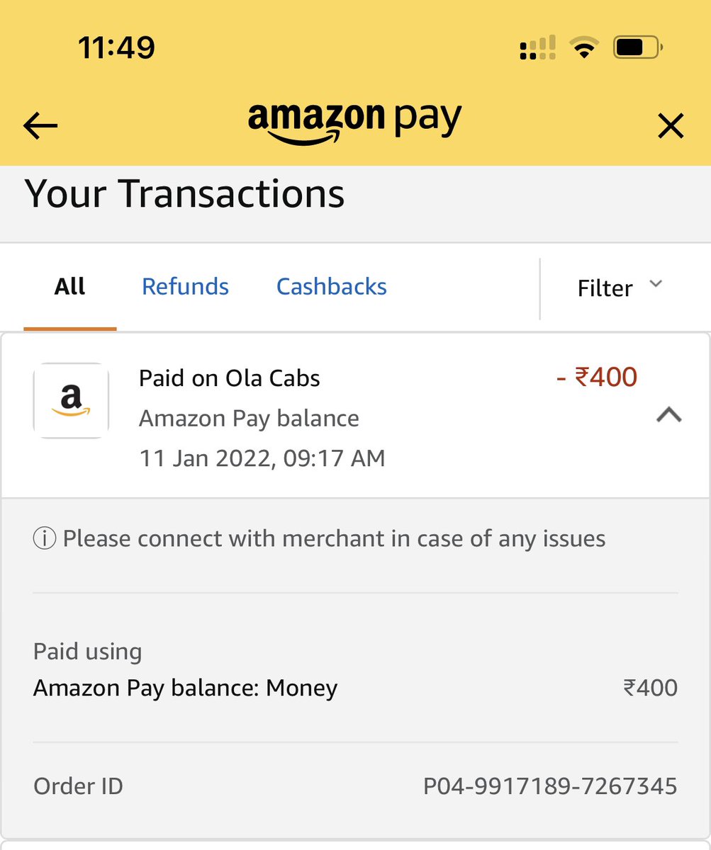 Hi_Abii's tweet photo. Is there new t&amp;c or something else that you charge 2 times for a single ride? #ola https://t.co/085Sqq5uph