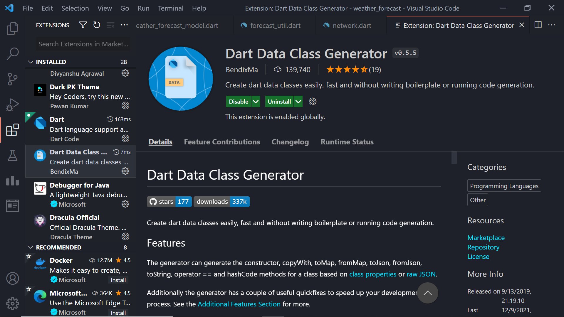 The church Consulate Practical Gantavya💙 on Twitter: "1. We can use a VS code extension called Dart Data  Class generator. It makes it really easy and fast to make dart classes.  https://t.co/b8XNPsFp1S" / Twitter
