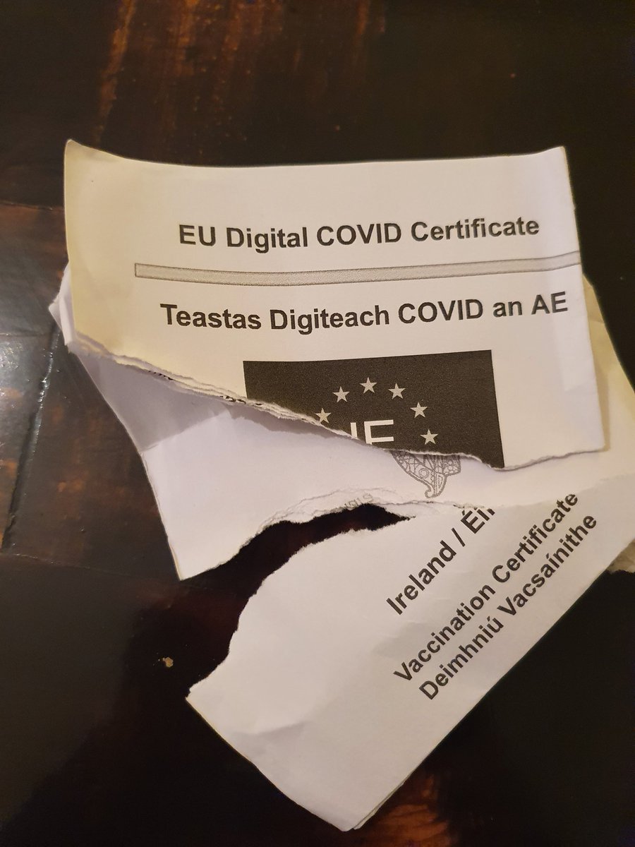 My Covid pass.