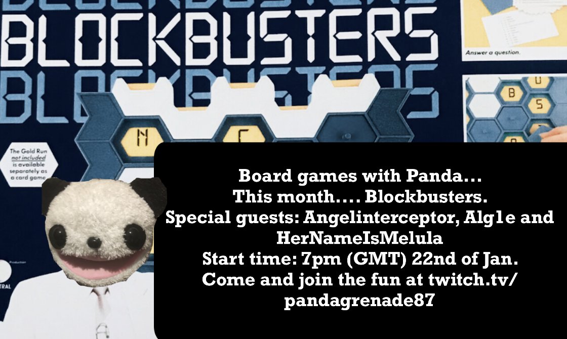 PandaGrenade's tweet photo. Tomorrows stream, doing my version of being Bob Holness (There will be no direct impressions). My contestants will be @HerNameIsMelula, @Alg1es and @Angelceptor #twitch #autistic #boardgames #Streamers #boardgame #Quiz #twitchaffiliate #Discord https://t.co/62VlzWxFIL