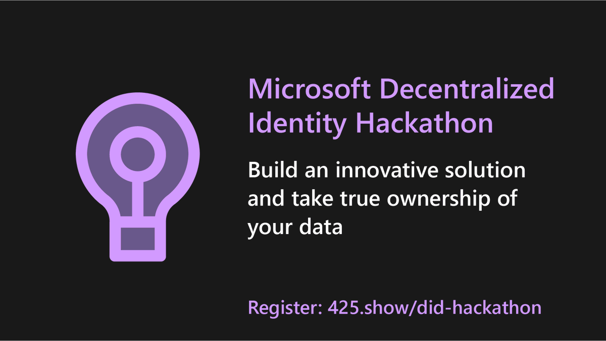 dotnet's tweet photo. The future of identity as we see it...

Learn to use #dotNET 6 and Microsoft's Decentralized Identity service to issue and verify Verifiable Credentials.
👉 sample: https://t.co/601Etf2iKa
👉 try it: https://t.co/lNQjooUsKp

Register ➡️ https://t.co/GmTdBHzqUP https://t.co/bH14HJijld