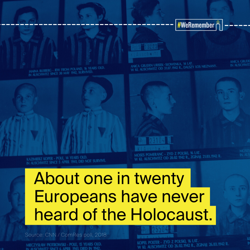 WorldJewishCong's tweet photo. The Holocaust was the organized persecution and killing of 6 million Jewish people by the Nazis and their collaborators during WWII. Learning about the Holocaust can help prevent future genocides and other acts of hatred. Learn more at https://t.co/BHnW2IiTIT