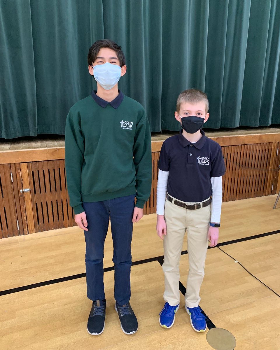 GreenParkLS's tweet photo. Congrats to our spelling bee runner up, David K. (5th grade) and our winner, Aidan F. (8th). It was quite the stand off between these two with audible gasps from the students in attendance as these two battled to the end
#GPLS #discovergreenpark #spellingbee #studentsofgreenpark https://t.co/MzAyPweqoR