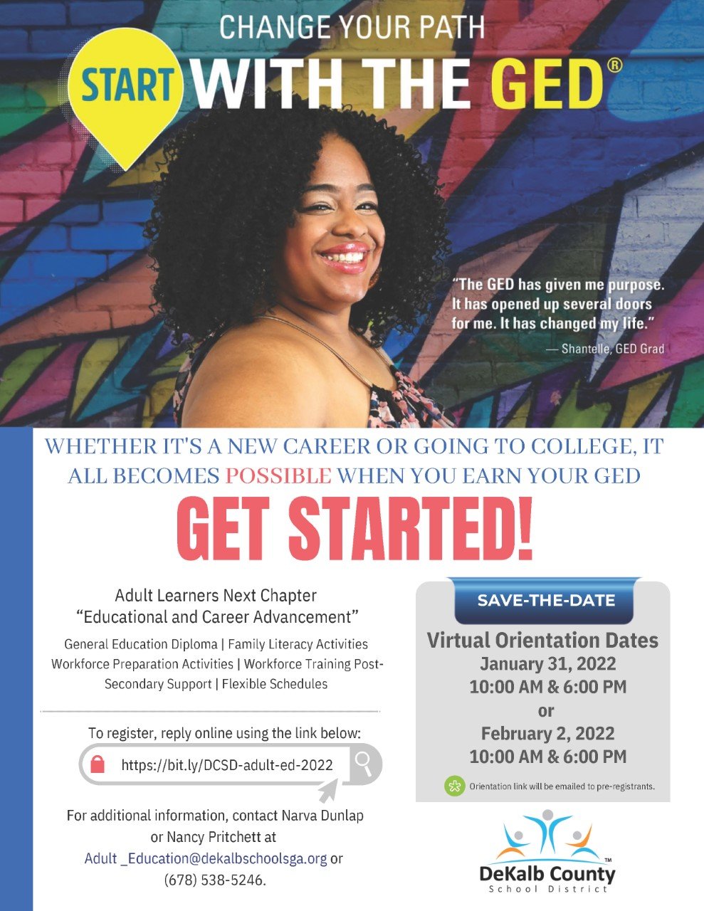 DeKalb Schools, GA on Twitter " Adult Ed Program. Free GED Classes