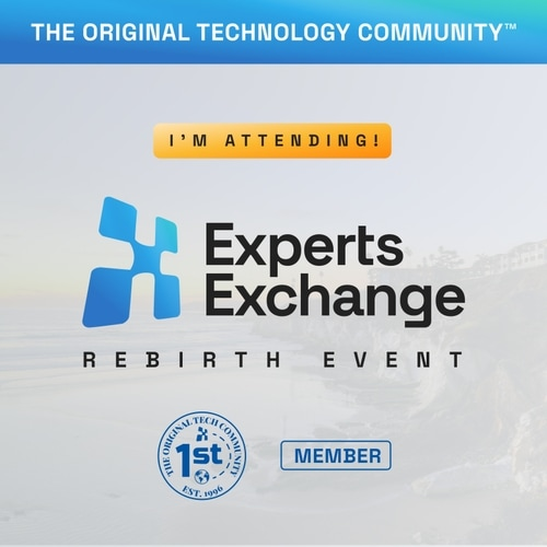 WIguru's tweet photo. @ExpertsExchange #Rebirth2022
Great to be part of this great community and Rebirth event! https://t.co/bR1WmqAvkU