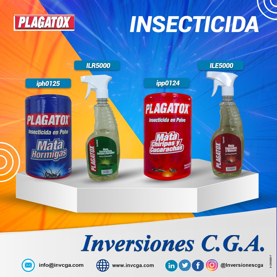 En Inversiones C.G.A tenemos los mejores productos para ti. Una gama de productos de calidad dedicado al control de plagas 

¡Contáctanos para mayor información!

#productos #limpieza #plagas #consumomasivo #plagatox #plagas #inversionescga #Venezuela #caracas