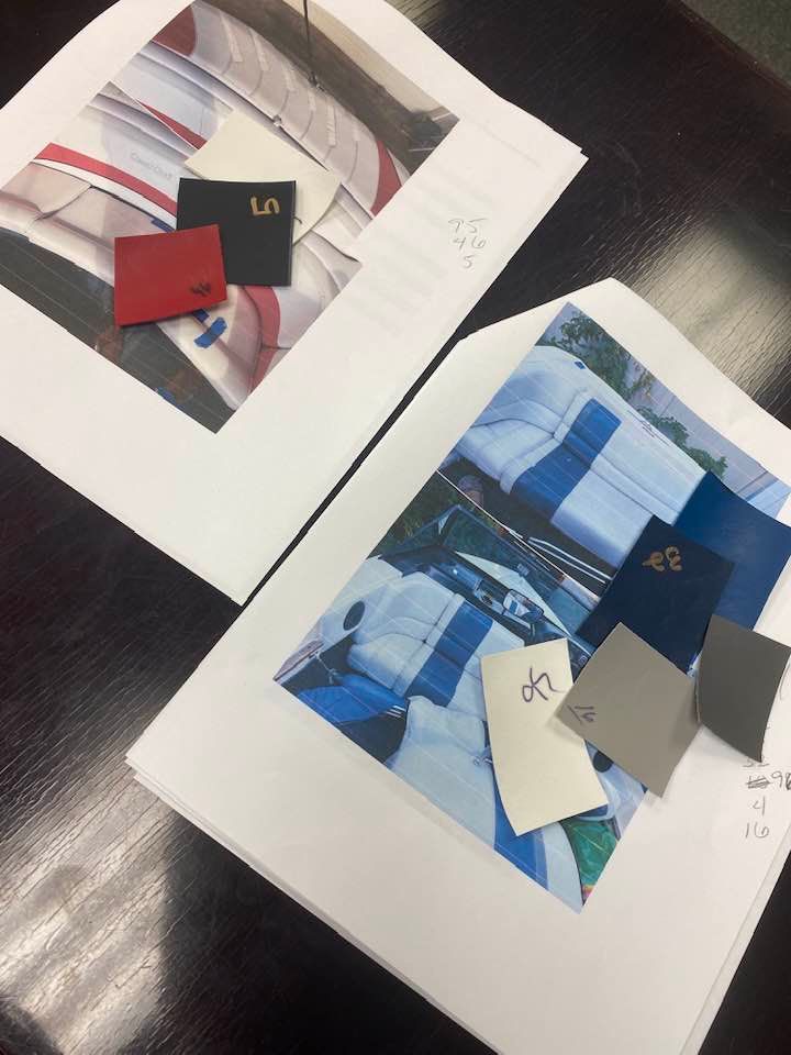 CandSMarine's tweet photo. There are a few reasons why pictures are so important for us to have. One is, it helps us narrow down color matching for you, so we can send you vinyl samples to compare and approve.
.
.
#nautique #correctcraft #wakeboard #waterski #boatlife #saltlife #lakelife #boating https://t.co/tqbC7ZXqlX