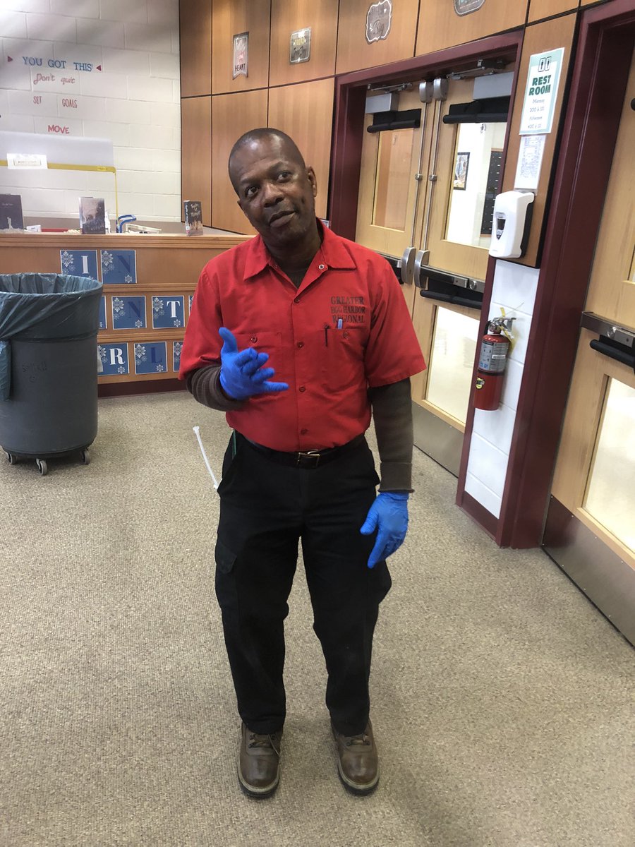 _CoachWatson's tweet photo. It’s #FlowersFriday🌹 and who better to recognize than the 🐐 Albie Mansfield.Albie is a long time custodian in our district;but he is SO MUCH MORE.Albie is a true LIGHT for ALL he ecounters❤️Always encouraging, always inspiring❤️(this will be the pose for his future statue😂) https://t.co/XXTNs4dYEM